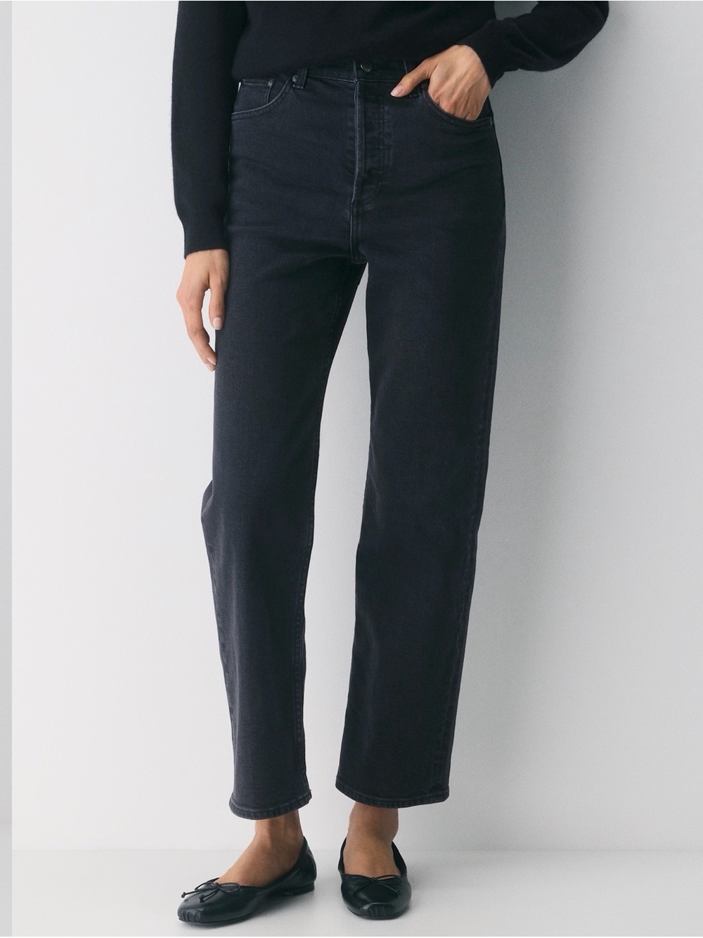 Denim Forum Arlo high rise straight leg jeans